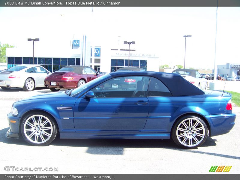 Topaz Blue Metallic / Cinnamon 2003 BMW M3 Dinan Convertible