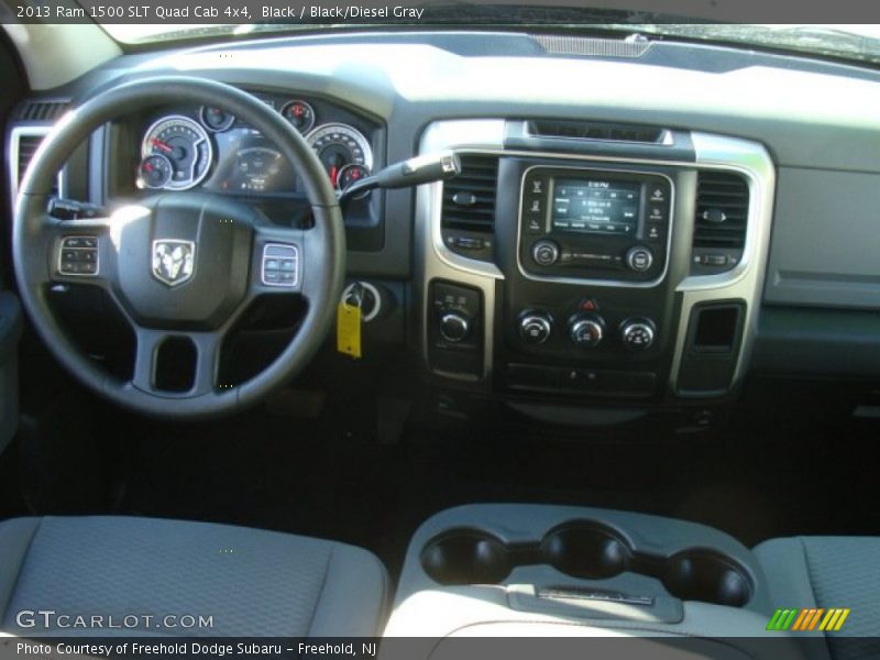 Black / Black/Diesel Gray 2013 Ram 1500 SLT Quad Cab 4x4