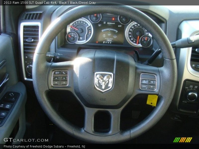 Black / Black/Diesel Gray 2013 Ram 1500 SLT Quad Cab 4x4