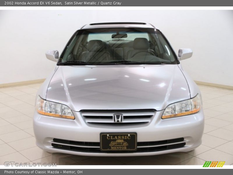 Satin Silver Metallic / Quartz Gray 2002 Honda Accord EX V6 Sedan