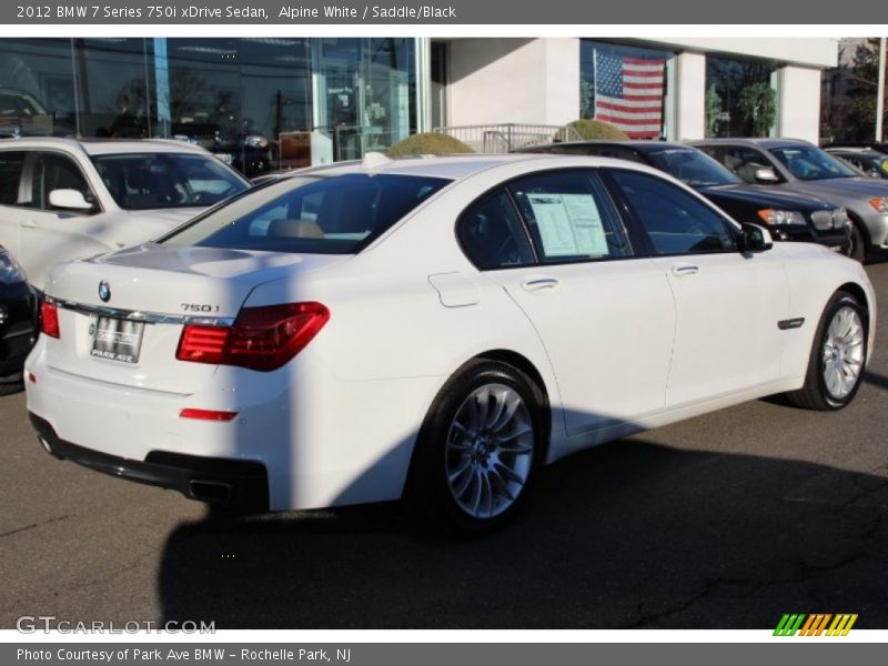 Alpine White / Saddle/Black 2012 BMW 7 Series 750i xDrive Sedan