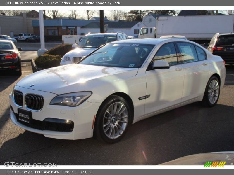 Alpine White / Saddle/Black 2012 BMW 7 Series 750i xDrive Sedan