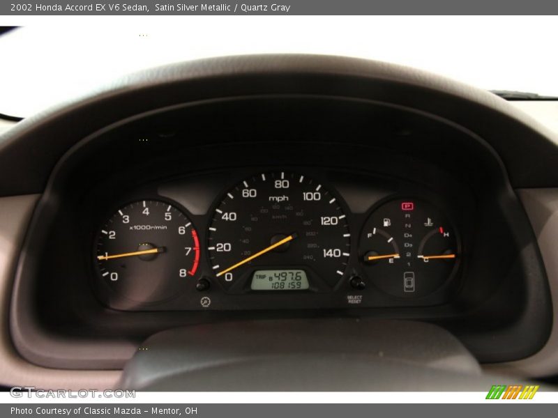 Satin Silver Metallic / Quartz Gray 2002 Honda Accord EX V6 Sedan