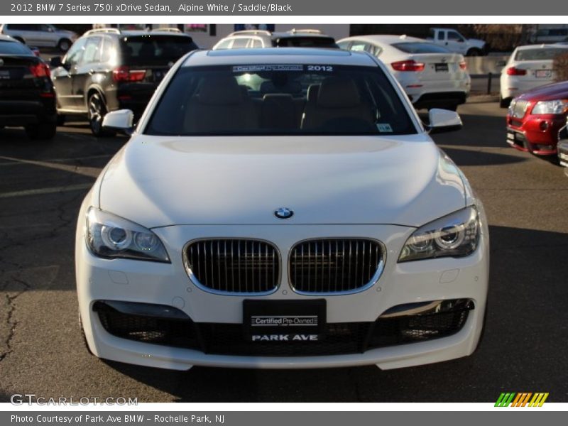 Alpine White / Saddle/Black 2012 BMW 7 Series 750i xDrive Sedan
