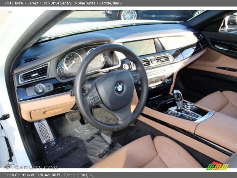 Alpine White / Saddle/Black 2012 BMW 7 Series 750i xDrive Sedan