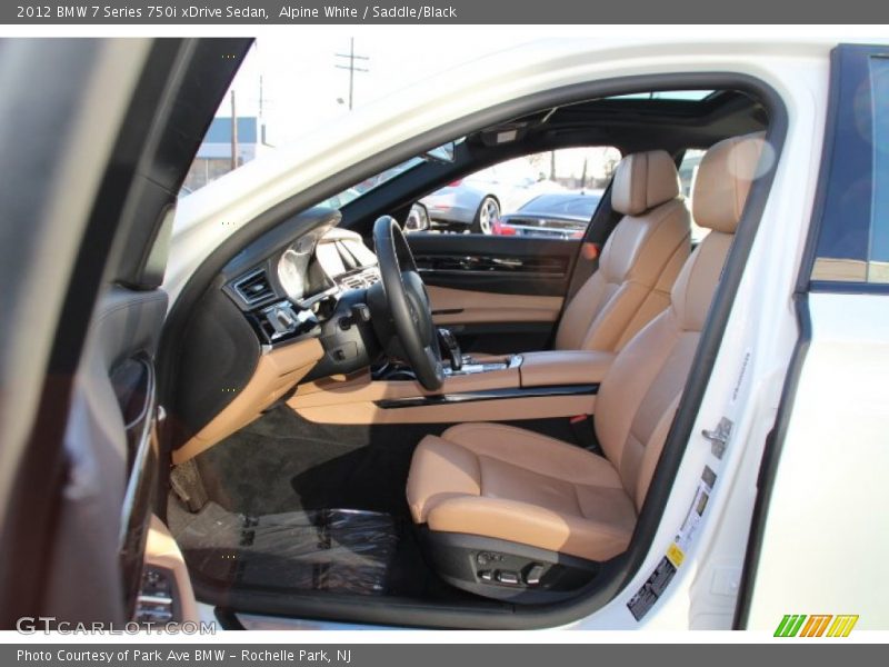 Alpine White / Saddle/Black 2012 BMW 7 Series 750i xDrive Sedan