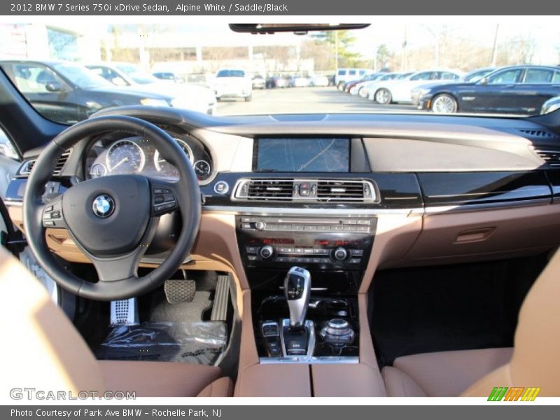 Alpine White / Saddle/Black 2012 BMW 7 Series 750i xDrive Sedan