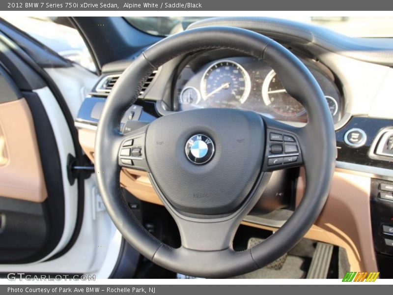 Alpine White / Saddle/Black 2012 BMW 7 Series 750i xDrive Sedan