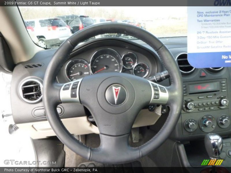 Summit White / Light Taupe 2009 Pontiac G6 GT Coupe