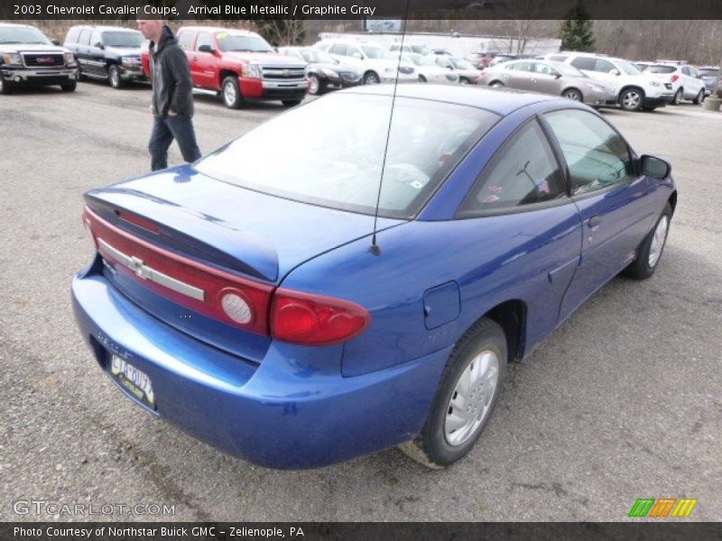 Arrival Blue Metallic / Graphite Gray 2003 Chevrolet Cavalier Coupe