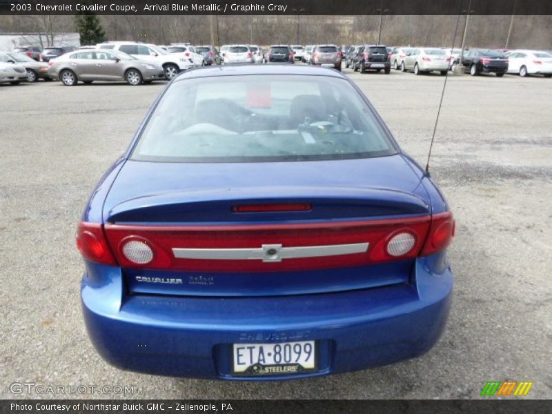 Arrival Blue Metallic / Graphite Gray 2003 Chevrolet Cavalier Coupe