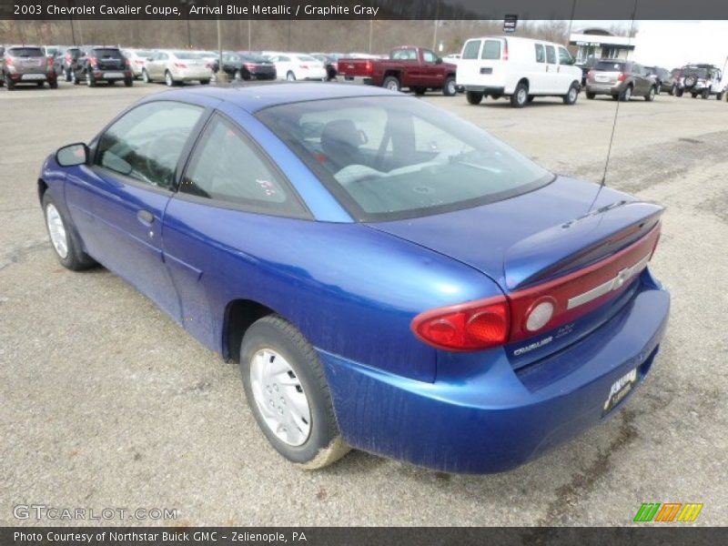 Arrival Blue Metallic / Graphite Gray 2003 Chevrolet Cavalier Coupe