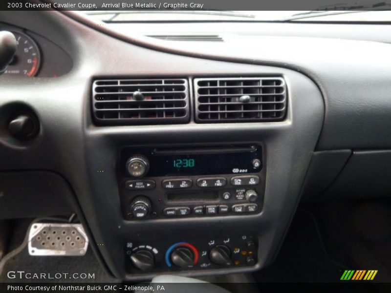 Arrival Blue Metallic / Graphite Gray 2003 Chevrolet Cavalier Coupe