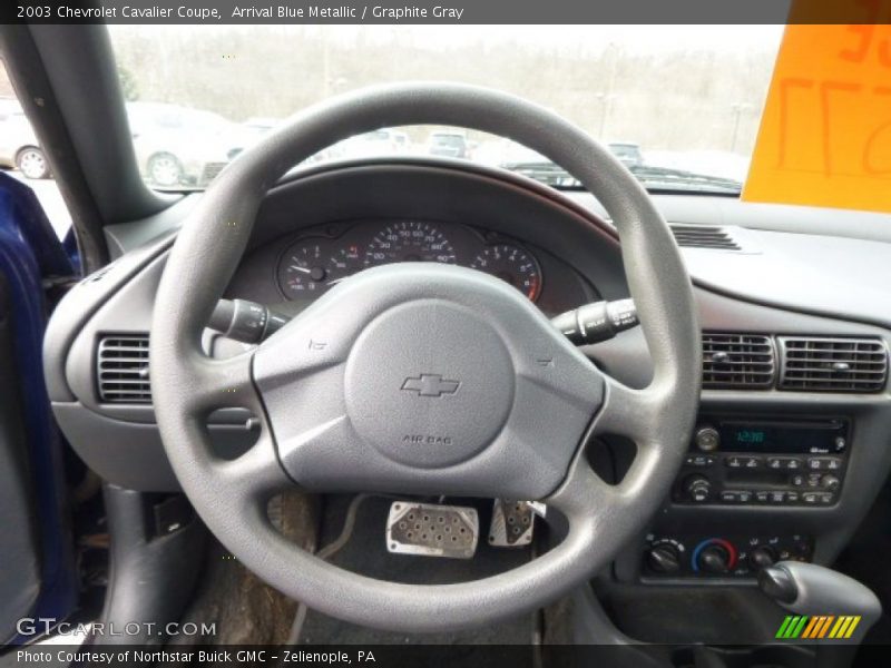Arrival Blue Metallic / Graphite Gray 2003 Chevrolet Cavalier Coupe