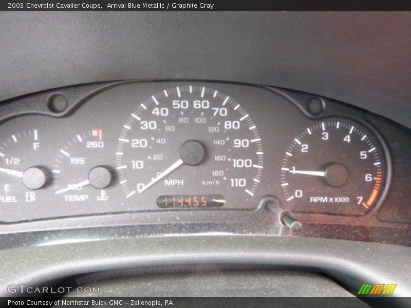 Arrival Blue Metallic / Graphite Gray 2003 Chevrolet Cavalier Coupe
