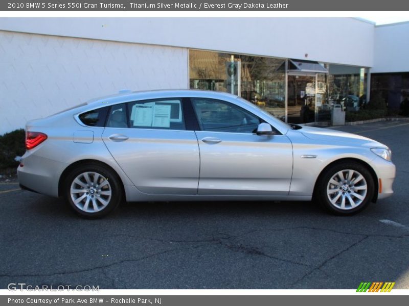 Titanium Silver Metallic / Everest Gray Dakota Leather 2010 BMW 5 Series 550i Gran Turismo