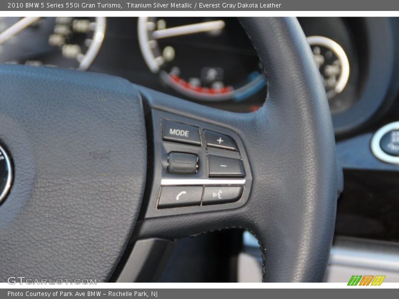 Titanium Silver Metallic / Everest Gray Dakota Leather 2010 BMW 5 Series 550i Gran Turismo