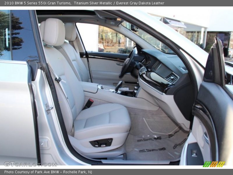 Titanium Silver Metallic / Everest Gray Dakota Leather 2010 BMW 5 Series 550i Gran Turismo