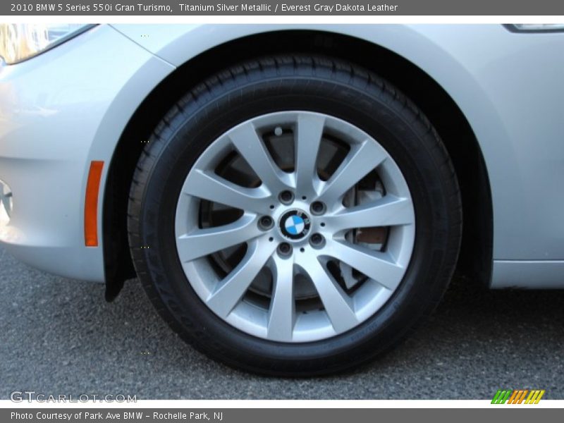 Titanium Silver Metallic / Everest Gray Dakota Leather 2010 BMW 5 Series 550i Gran Turismo