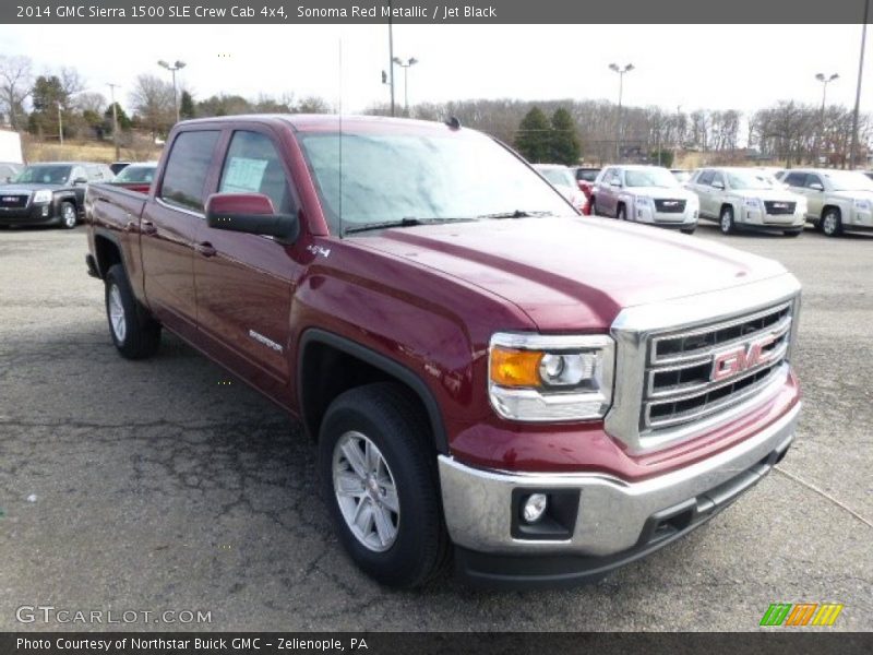 Sonoma Red Metallic / Jet Black 2014 GMC Sierra 1500 SLE Crew Cab 4x4