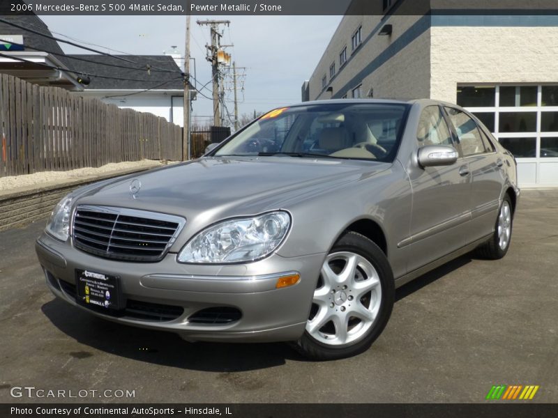 Pewter Metallic / Stone 2006 Mercedes-Benz S 500 4Matic Sedan