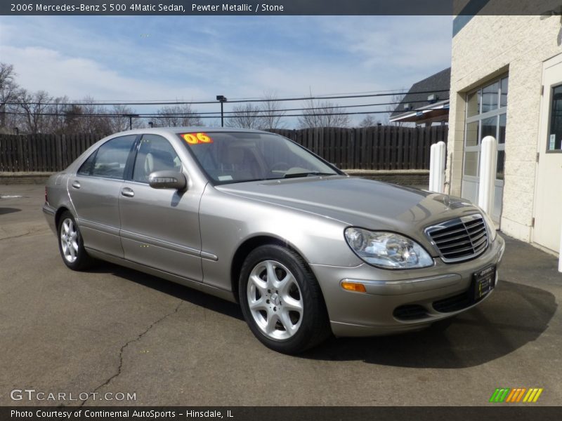 Pewter Metallic / Stone 2006 Mercedes-Benz S 500 4Matic Sedan