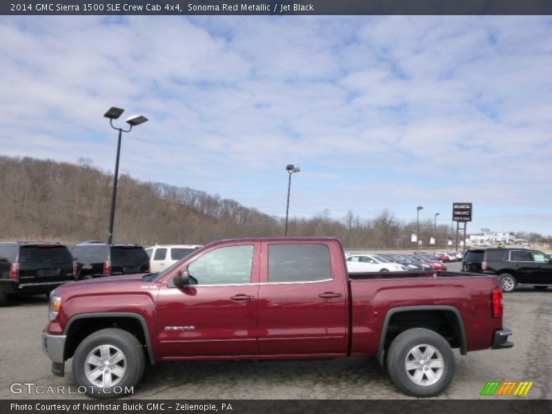 Sonoma Red Metallic / Jet Black 2014 GMC Sierra 1500 SLE Crew Cab 4x4