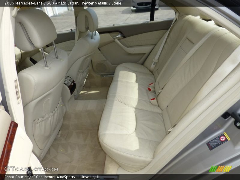 Rear Seat of 2006 S 500 4Matic Sedan