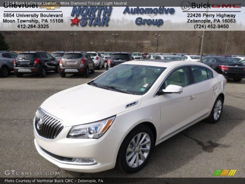 White Diamond Tricoat / Light Neutral 2014 Buick LaCrosse Leather