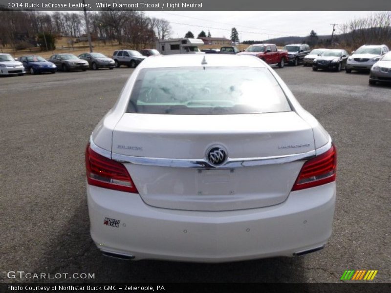 White Diamond Tricoat / Light Neutral 2014 Buick LaCrosse Leather