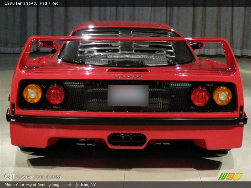 1990 Ferrari F40, Red / Red Interior, Rear - 1990 Ferrari F40 