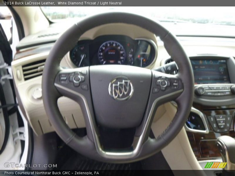 White Diamond Tricoat / Light Neutral 2014 Buick LaCrosse Leather