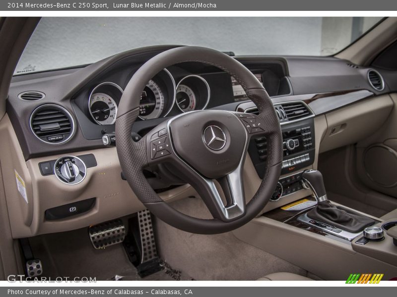 Lunar Blue Metallic / Almond/Mocha 2014 Mercedes-Benz C 250 Sport