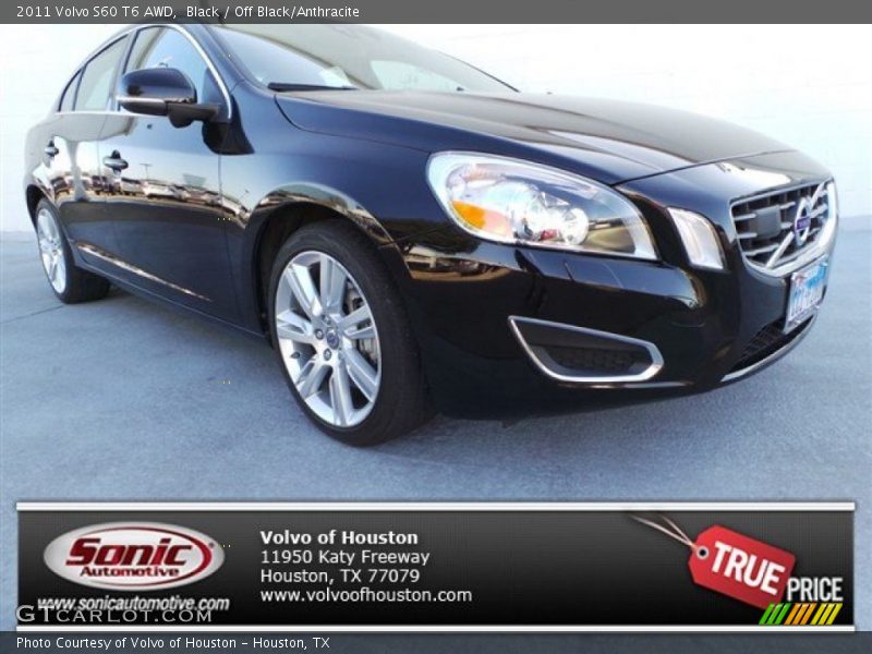 Black / Off Black/Anthracite 2011 Volvo S60 T6 AWD