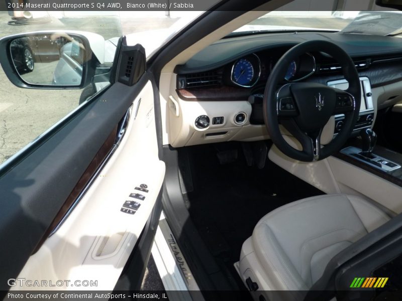Bianco (White) / Sabbia 2014 Maserati Quattroporte S Q4 AWD