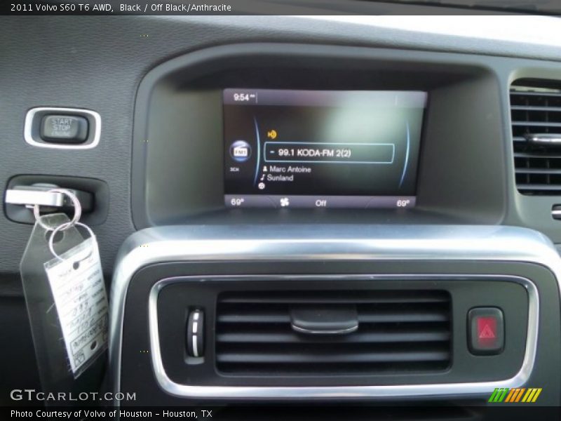 Black / Off Black/Anthracite 2011 Volvo S60 T6 AWD