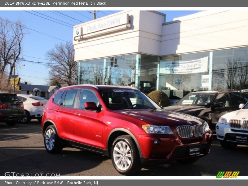 Vermilion Red Metallic / Black 2014 BMW X3 xDrive28i
