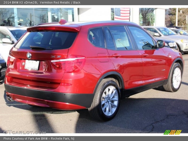 Vermilion Red Metallic / Black 2014 BMW X3 xDrive28i