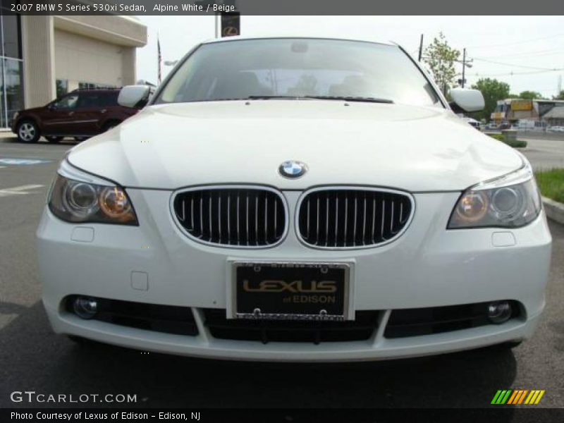 Alpine White / Beige 2007 BMW 5 Series 530xi Sedan