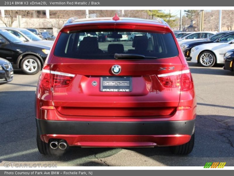 Vermilion Red Metallic / Black 2014 BMW X3 xDrive28i