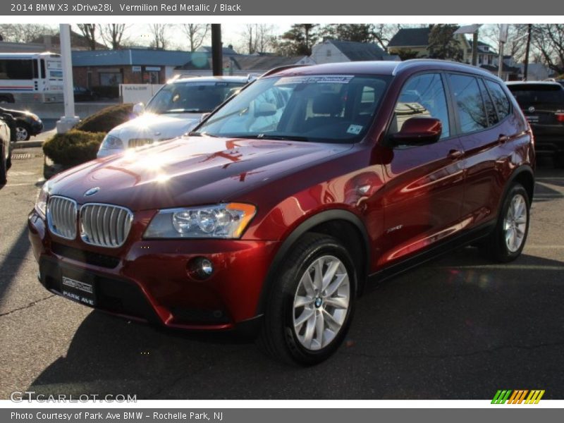 Vermilion Red Metallic / Black 2014 BMW X3 xDrive28i