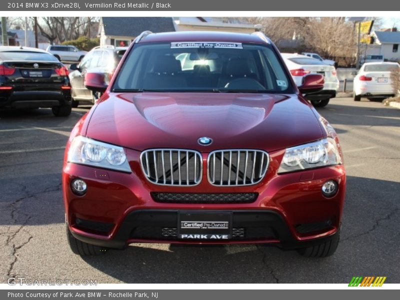 Vermilion Red Metallic / Black 2014 BMW X3 xDrive28i