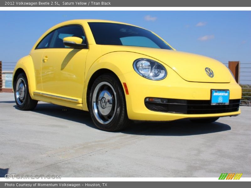 Saturn Yellow / Titan Black 2012 Volkswagen Beetle 2.5L