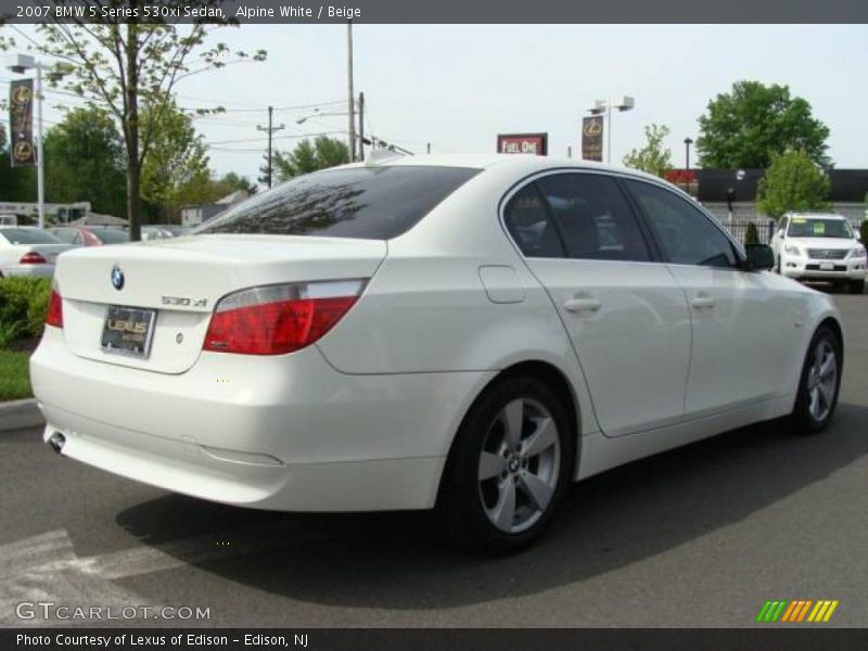 Alpine White / Beige 2007 BMW 5 Series 530xi Sedan