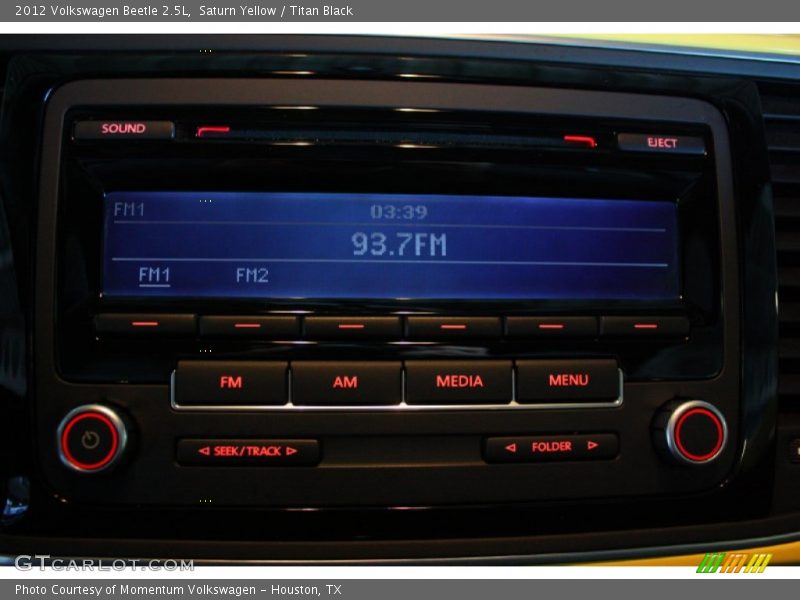 Saturn Yellow / Titan Black 2012 Volkswagen Beetle 2.5L
