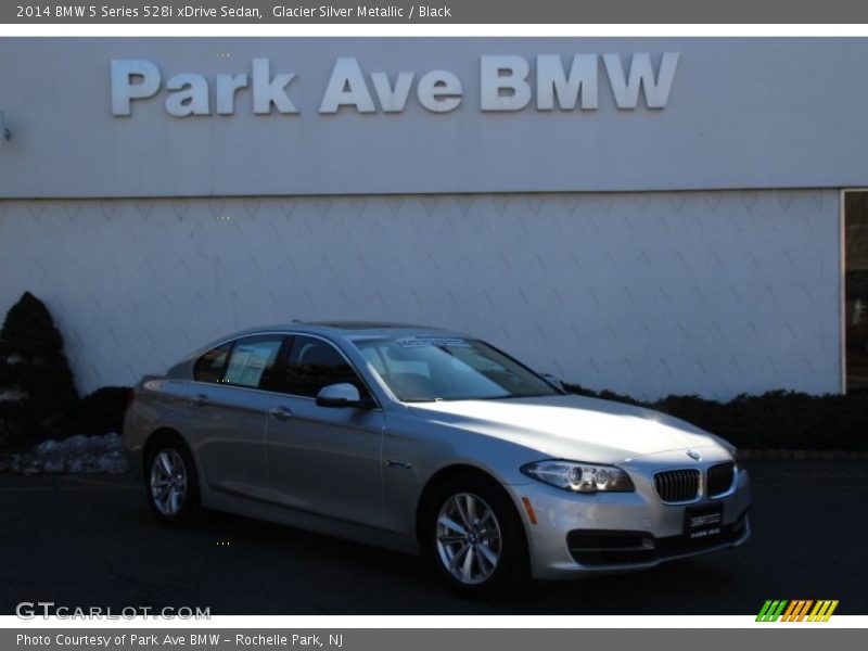 Glacier Silver Metallic / Black 2014 BMW 5 Series 528i xDrive Sedan