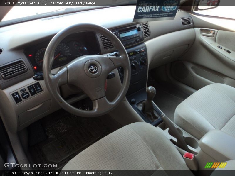 Phantom Gray Pearl / Beige 2008 Toyota Corolla CE