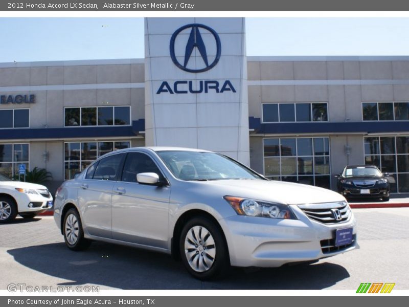 Alabaster Silver Metallic / Gray 2012 Honda Accord LX Sedan