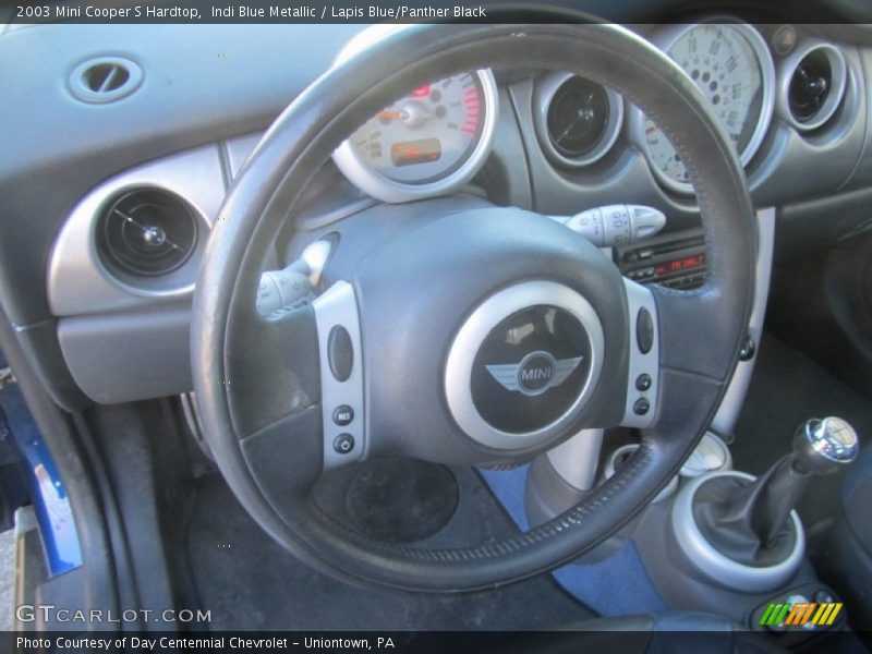 Indi Blue Metallic / Lapis Blue/Panther Black 2003 Mini Cooper S Hardtop