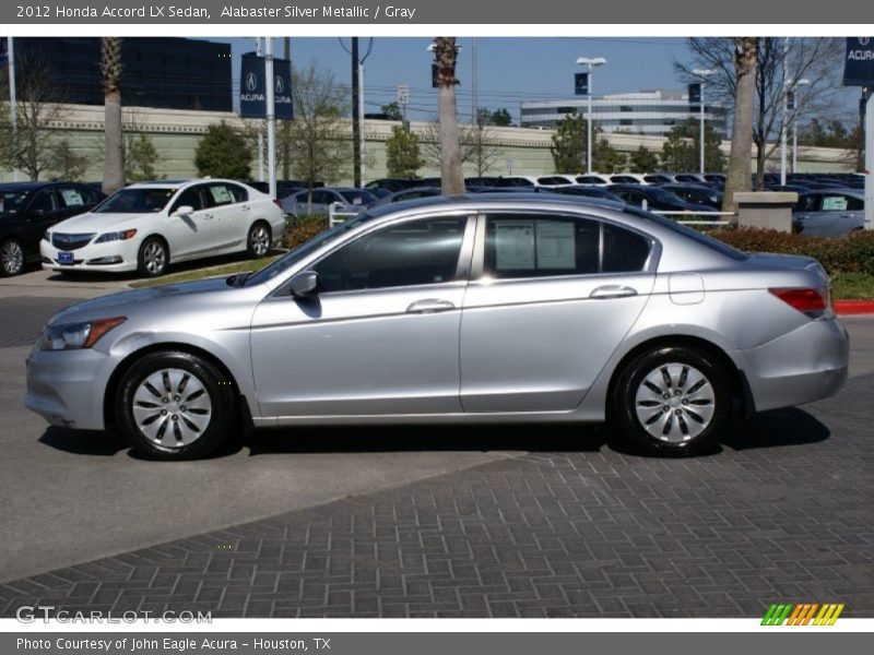 Alabaster Silver Metallic / Gray 2012 Honda Accord LX Sedan